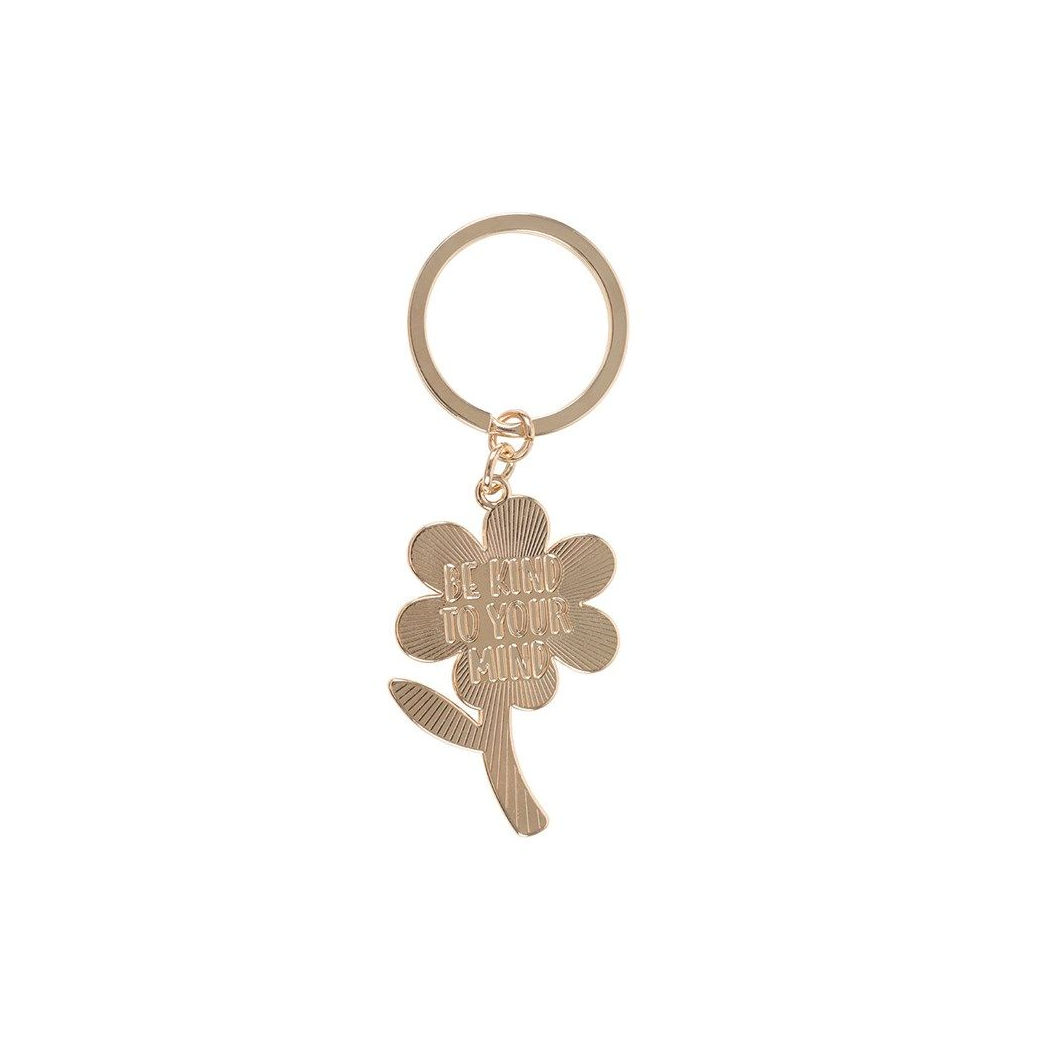 Be Kind To Your Mind Flower Keyring