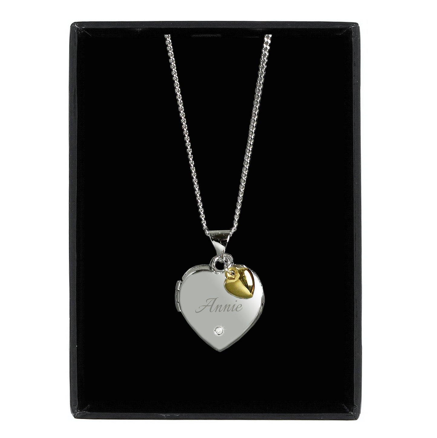 Personalised Heart Sterling Silver Locket Necklace