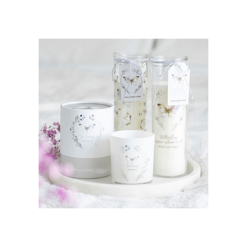 In Loving Memory Butterfly Candle
