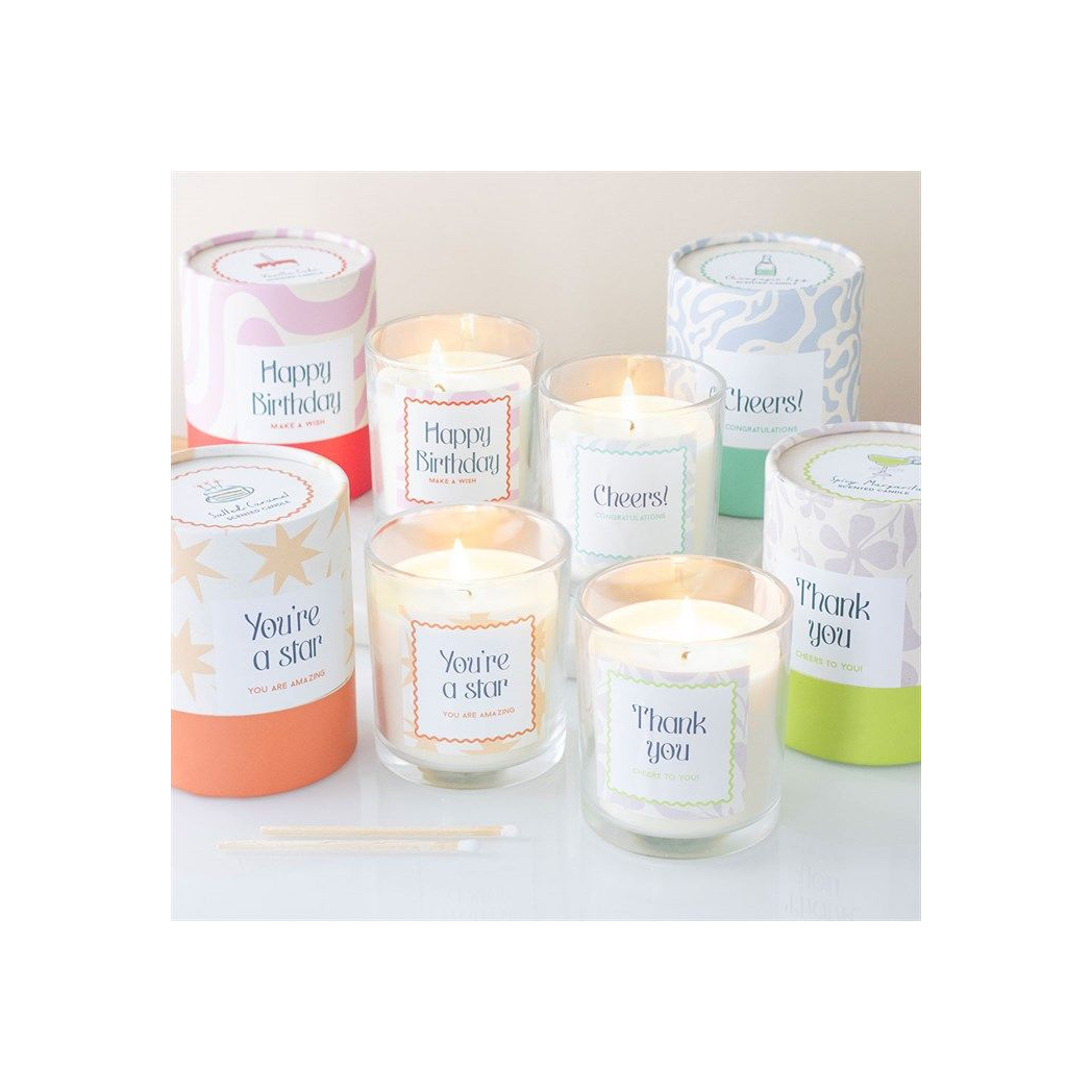 Cheers Congratulations Candle