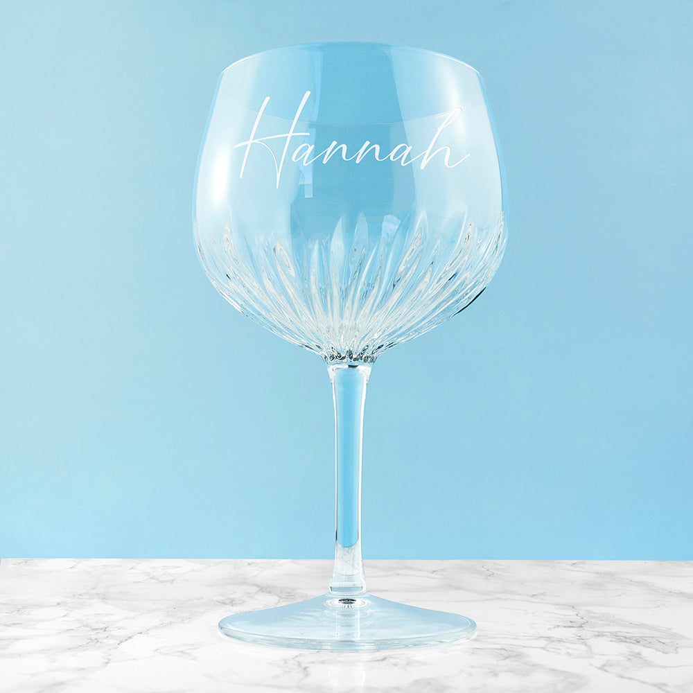 Personalised Crystal Gin Glass