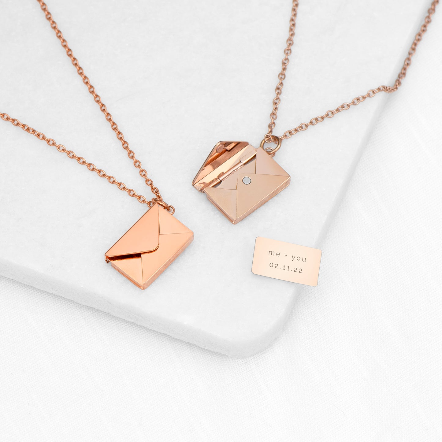 Personalised Envelope Necklace With Secret Message