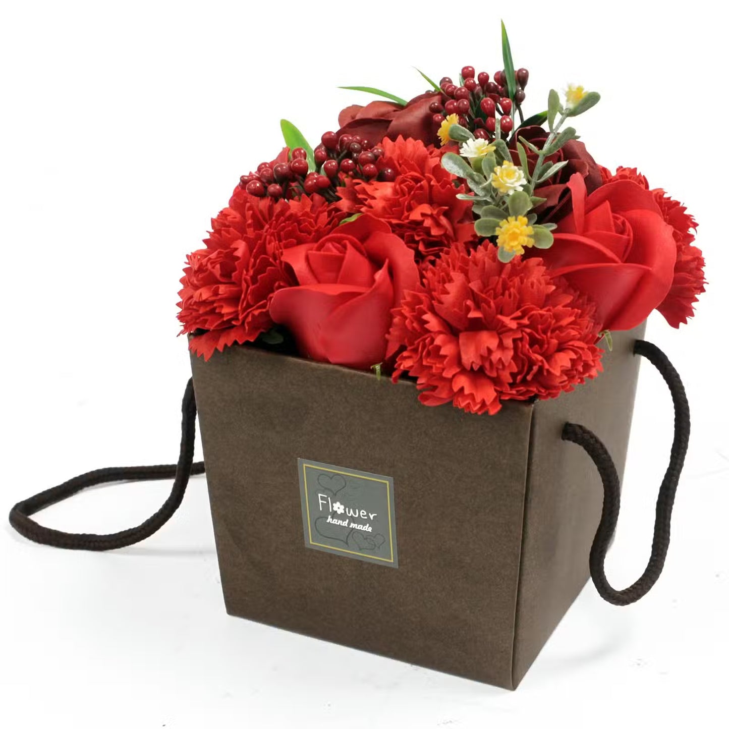 Soap Flower Bouquet Red Rose And Carnation