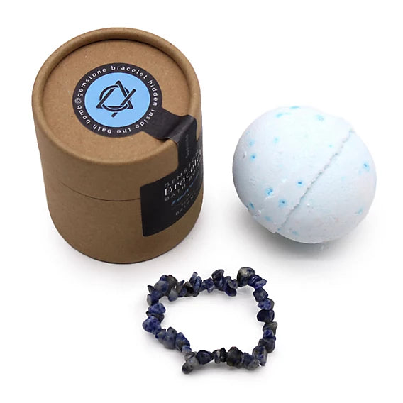 Gemstone Bracelet Bath Bomb Choice of 6 - Amethyst, Rose Quartz, Tiger Eye, Aventurine, Sodalite, White Jasper