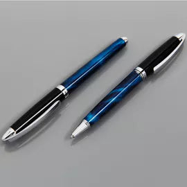 Stratton Ballpoint And Rollerball Pen Set Blue/Black