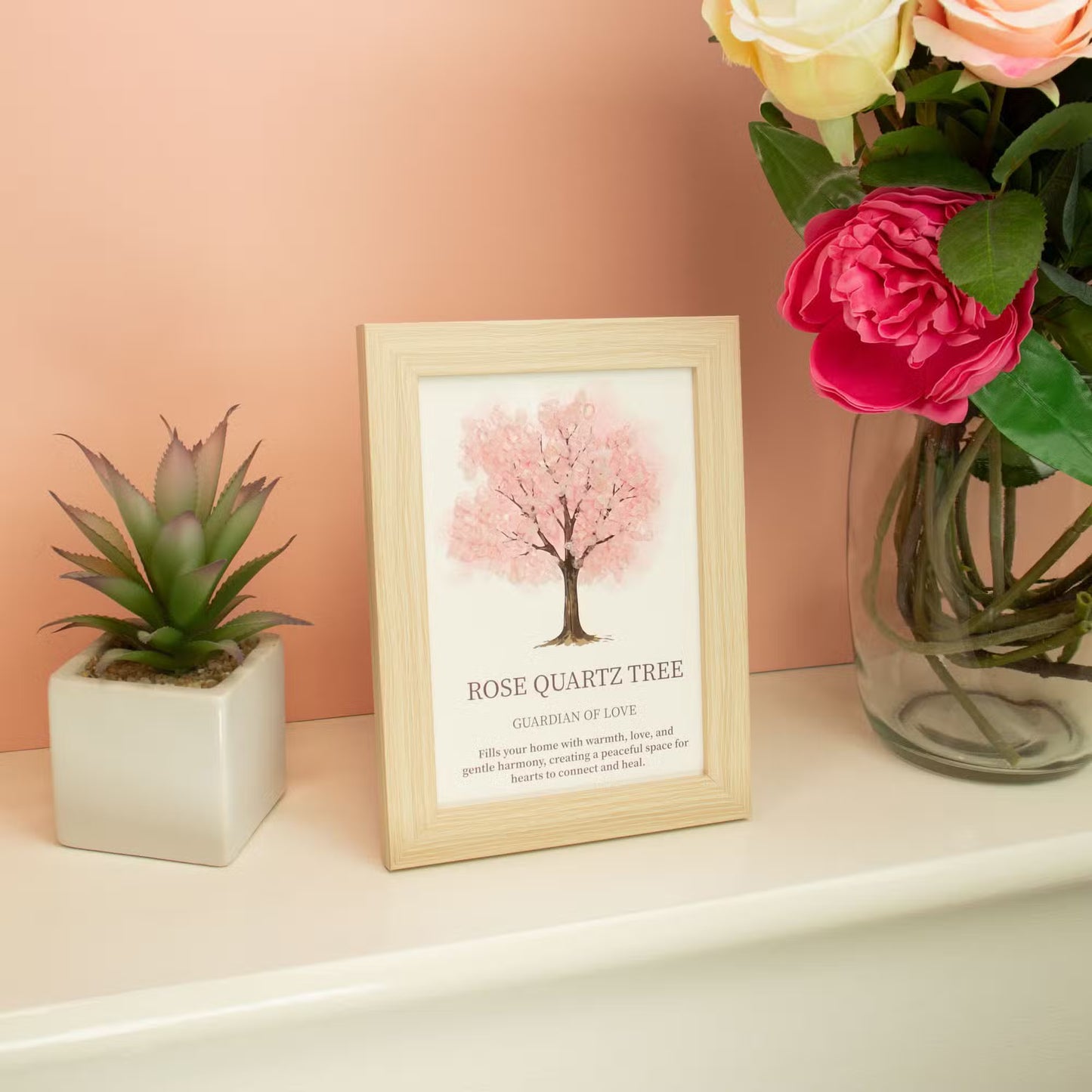 Crystal Tree Of Life Wall Art Rose Quartz