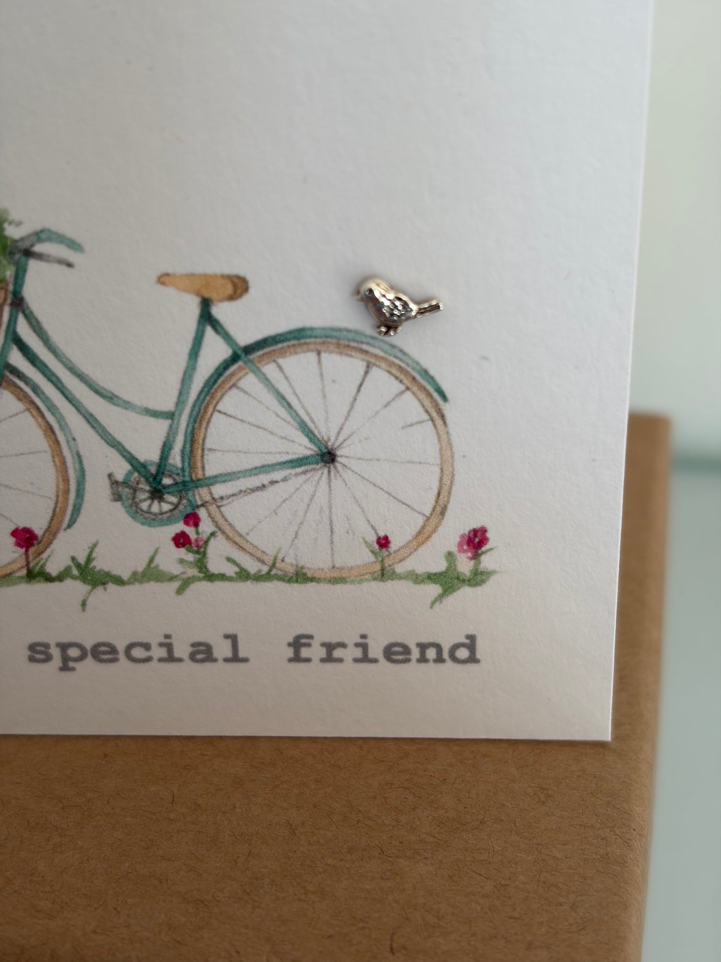 Sterling Silver Bird Earrings Special Friend Gift Box And Card