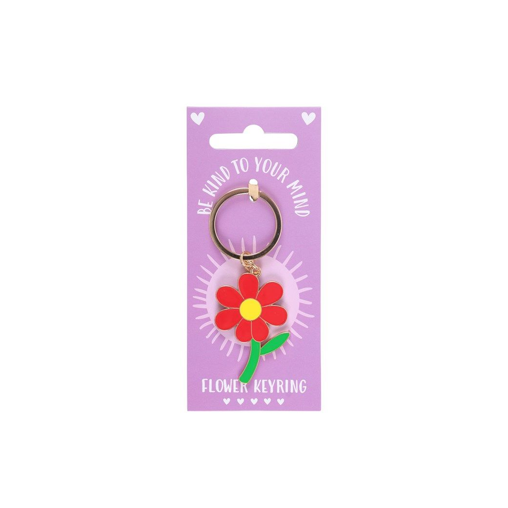 Be Kind To Your Mind Flower Keyring