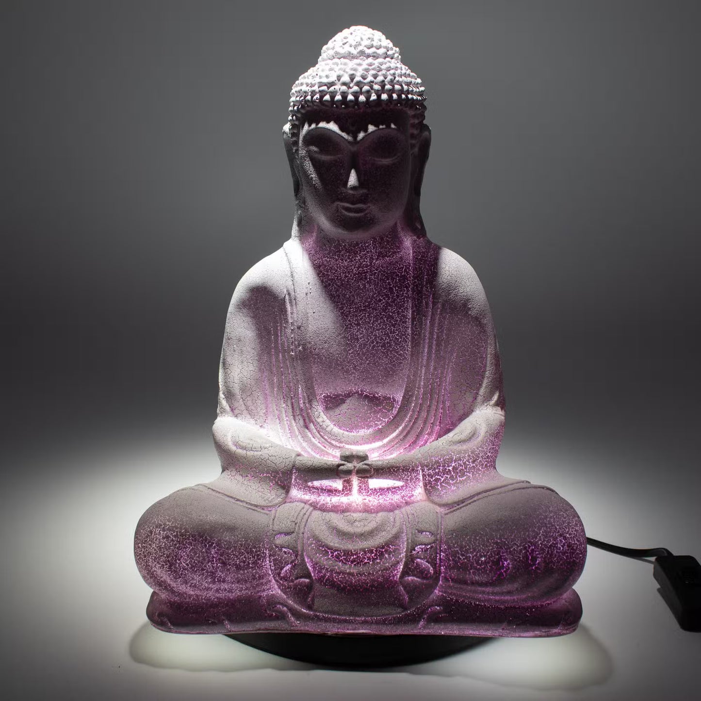 Meditation Buddha Lamp Sky Blue, Lavender, Cherry