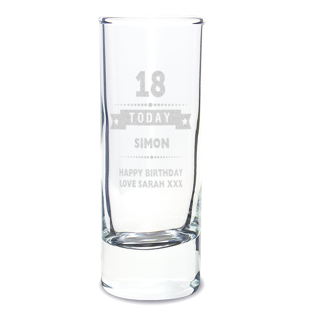 Personalised Birthday Shot Glass