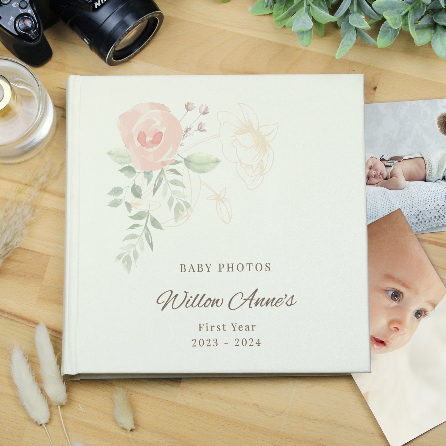 Personalised Floral Photo Album Baby, Wedding, Birthdays