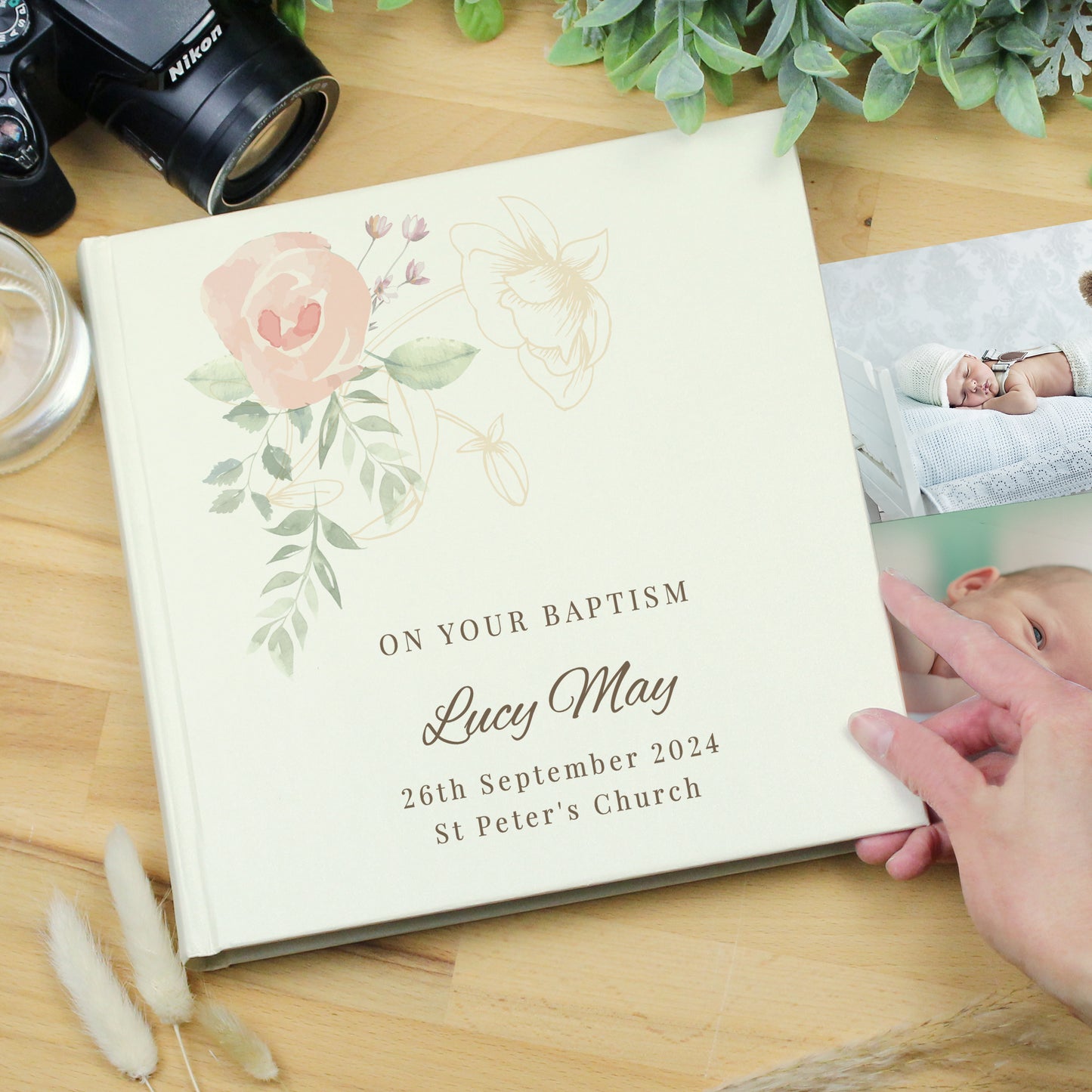 Personalised Floral Photo Album Baby, Wedding, Birthdays