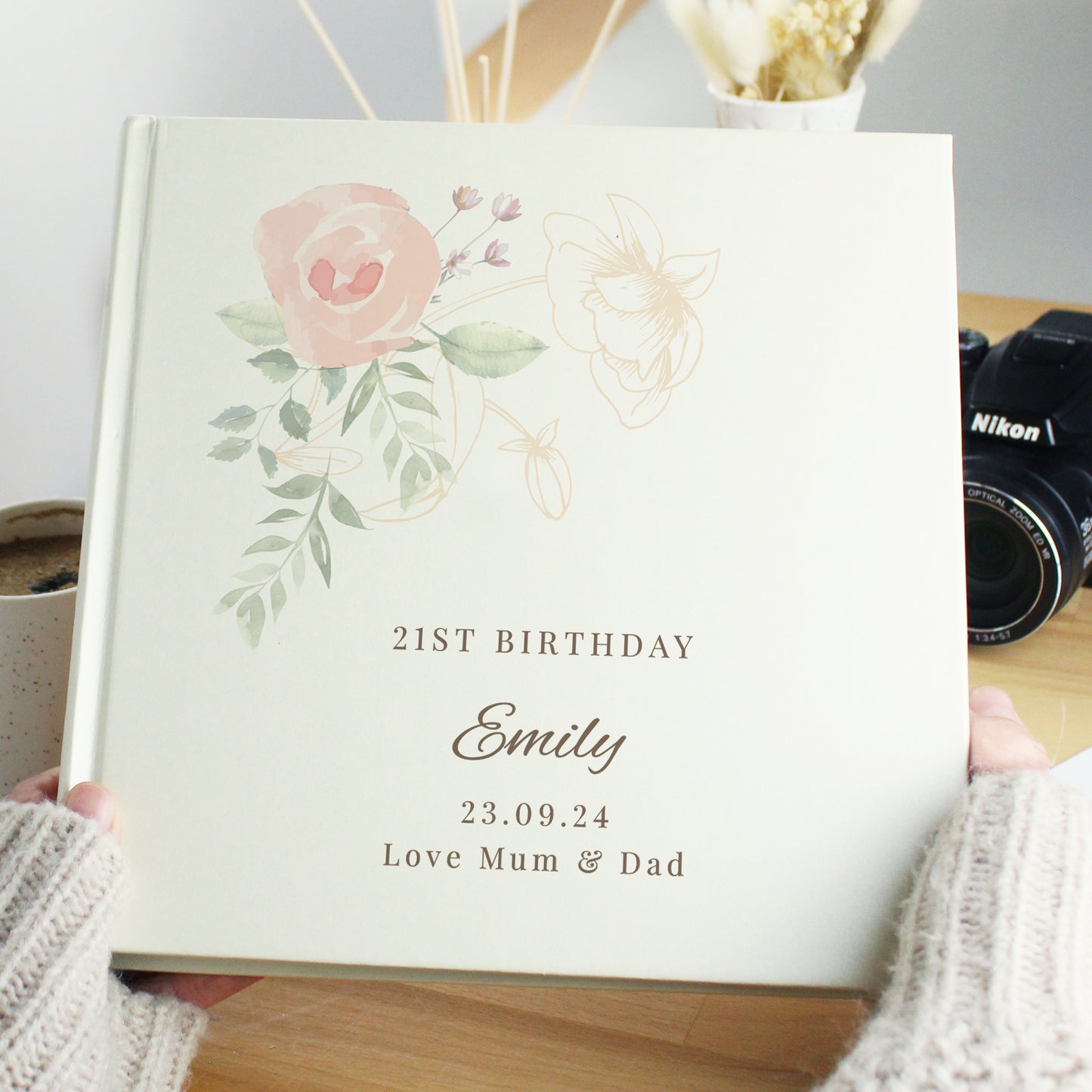 Personalised Floral Photo Album Baby, Wedding, Birthdays