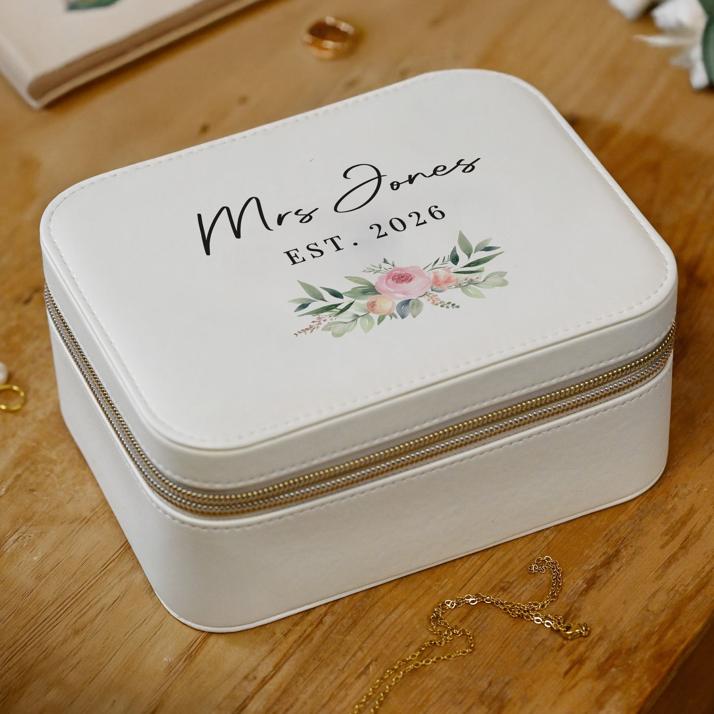 Personalised Travel Jewellery Box Wedding