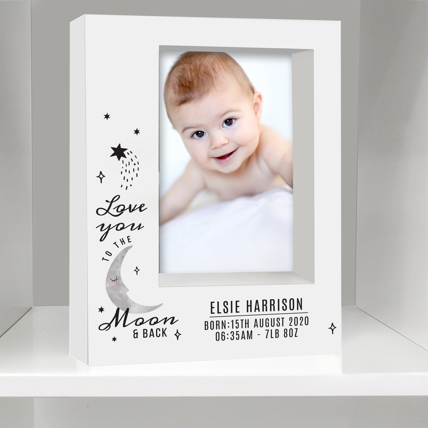 Personalised Baby Frame Love You To The Moon And Back
