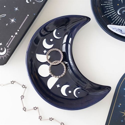 Blue Moon Crescent Trinket Dish