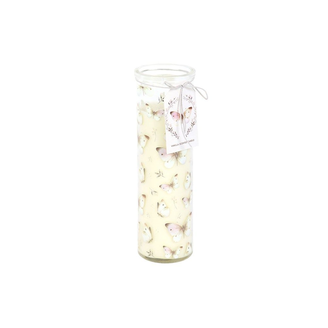 White Butterfly Tube Candle