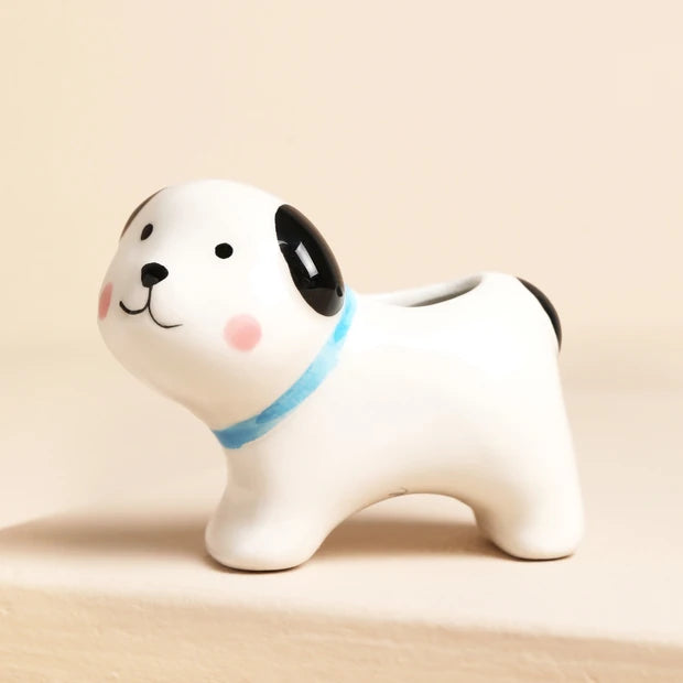Ceramic Dog Bud Vase
