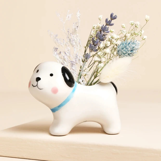 Ceramic Dog Bud Vase