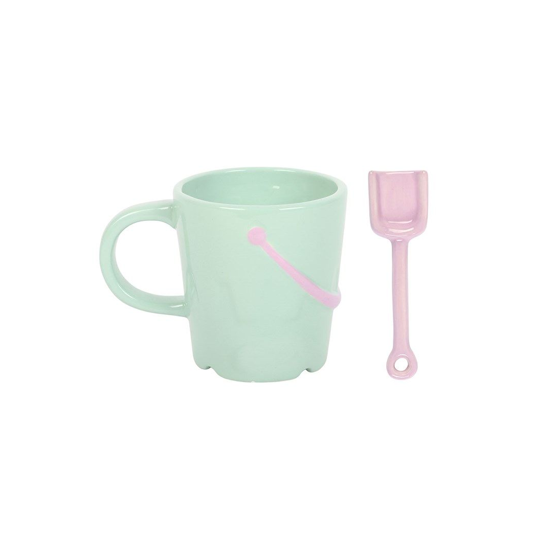 Bucket Mug with Spade Spoon