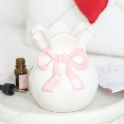 Pink And White Bow Oil Burner