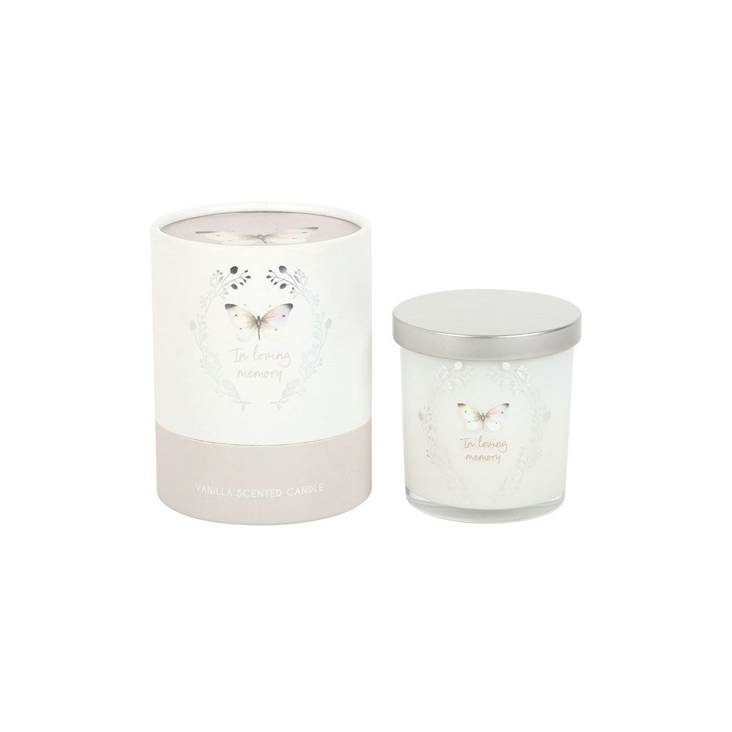 In Loving Memory Butterfly Candle