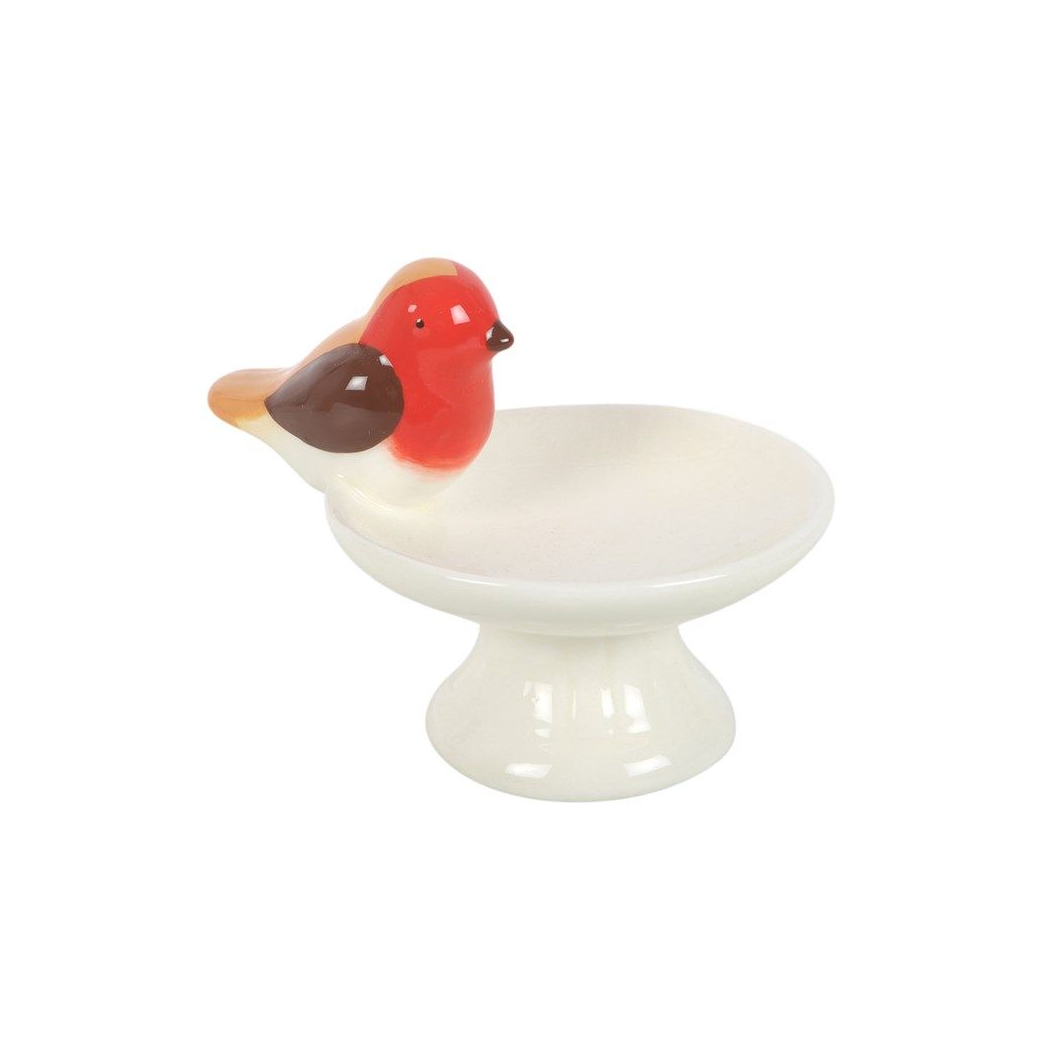Robin Bird Bath Trinket Dish