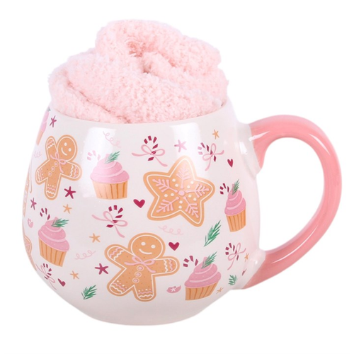 Sugarplum Bakery Mug And Socks Set