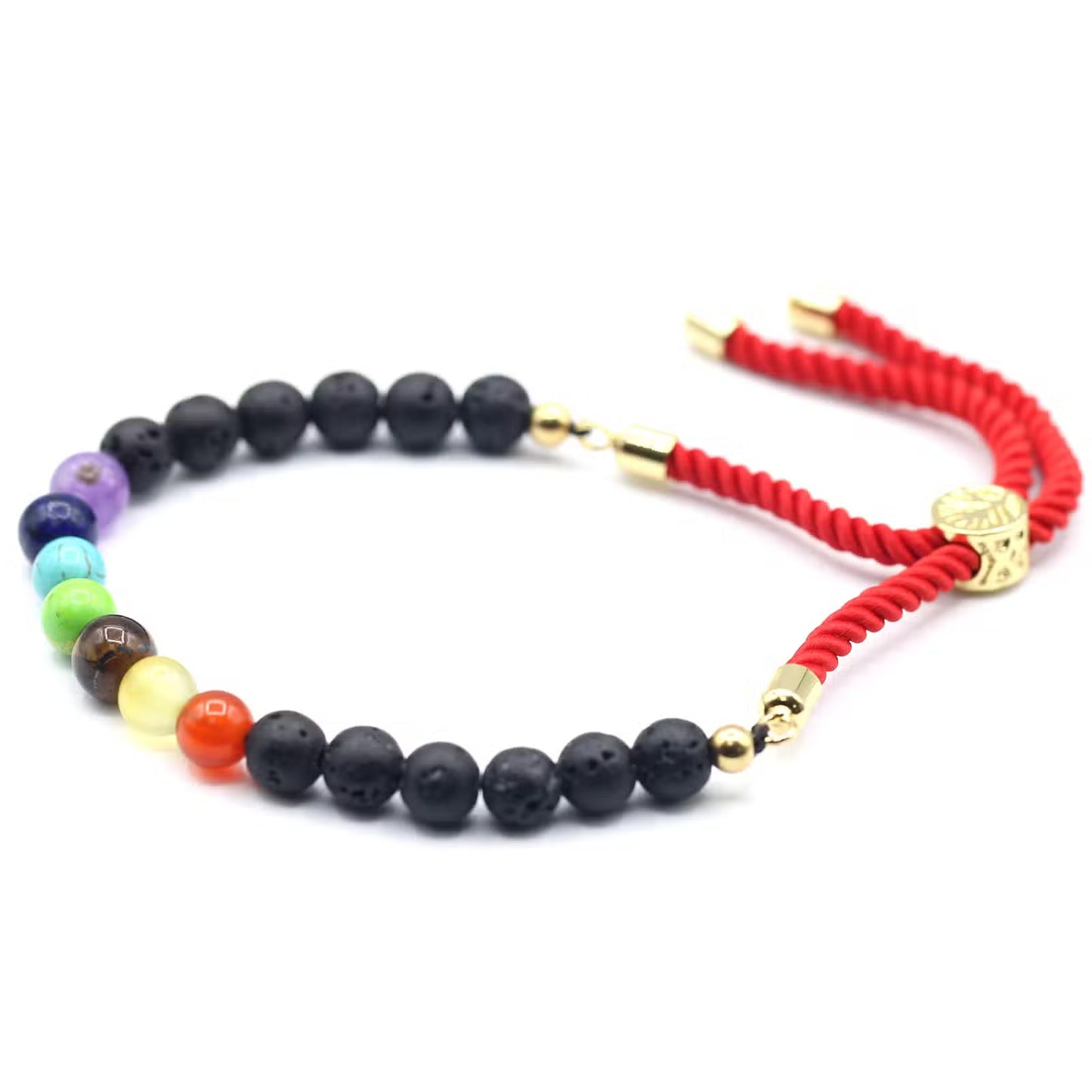 Lava Stone Chakra Gemstone Bracelet