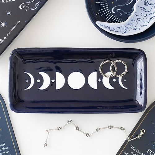 Blue Moon Rectangle Trinket Dish