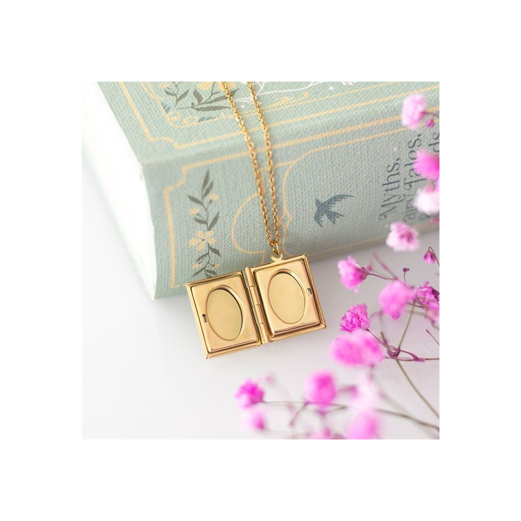 Book Shaped Locket Necklace
