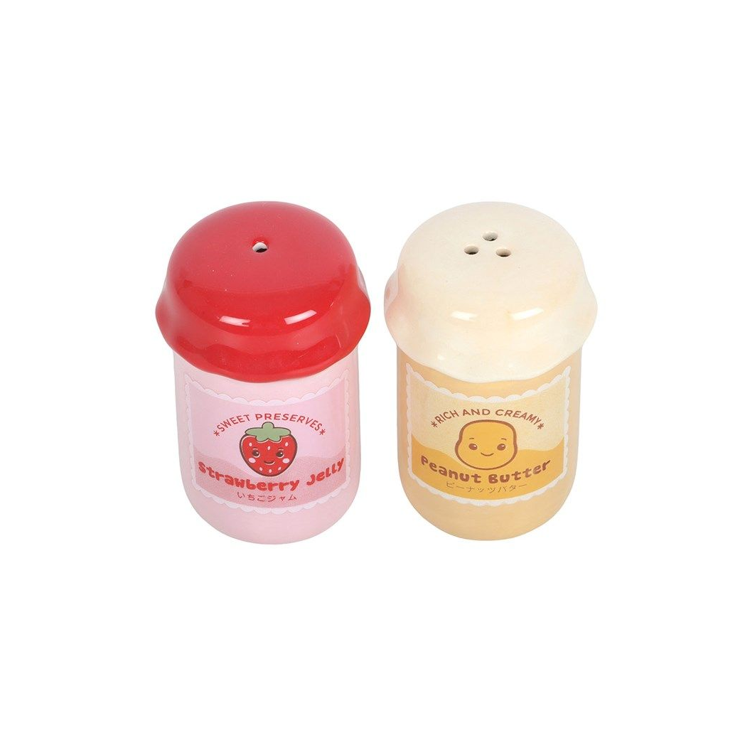 Peanut Butter And Strawberry Jelly Jar Salt and Pepper Shakers