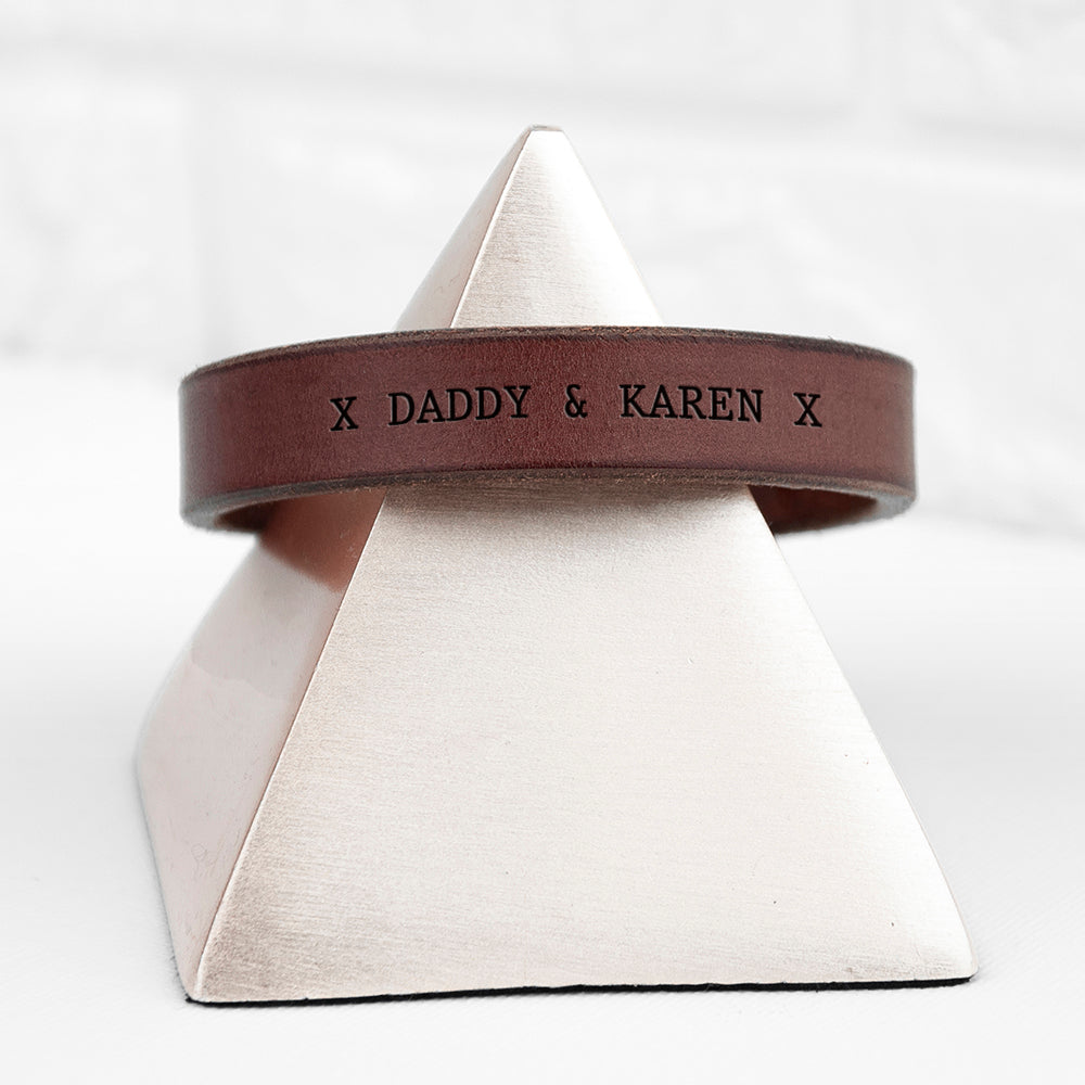 Personalised Men's Leather Bracelet