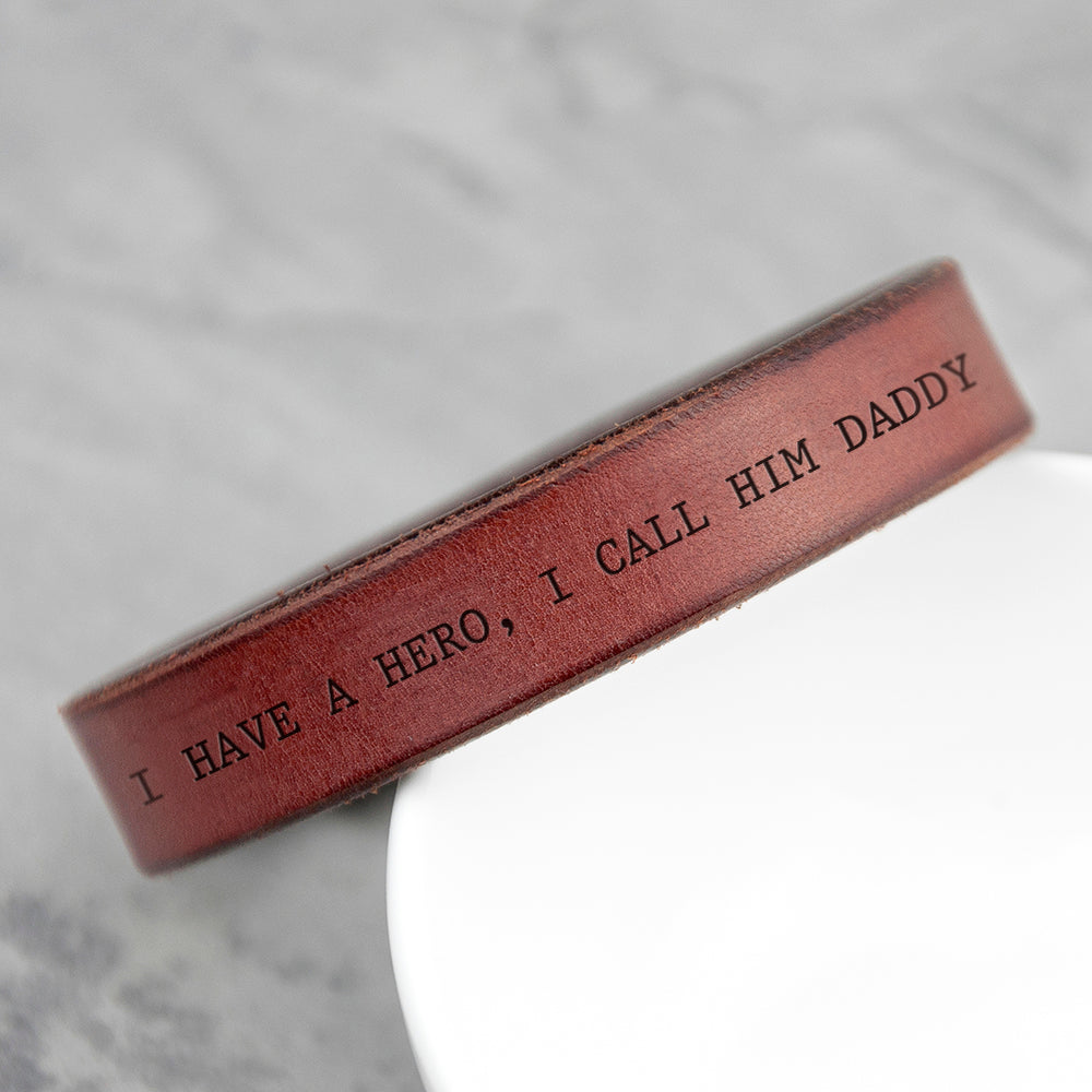Personalised Men's Leather Bracelet