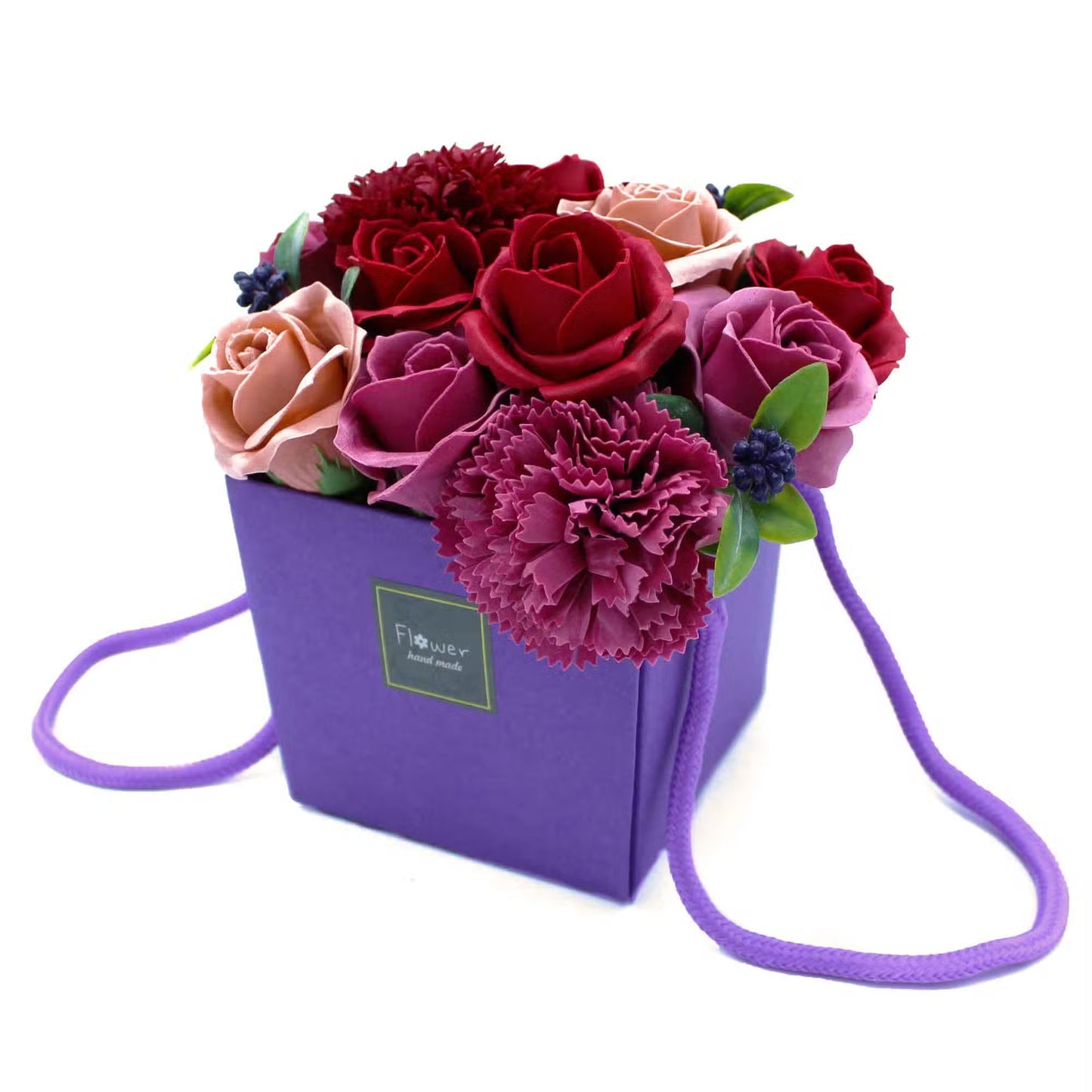 Soap Flower Bouquet Purple Garden