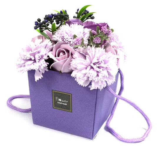 Soap Flower Bouquet Lavender Rose and Carnation