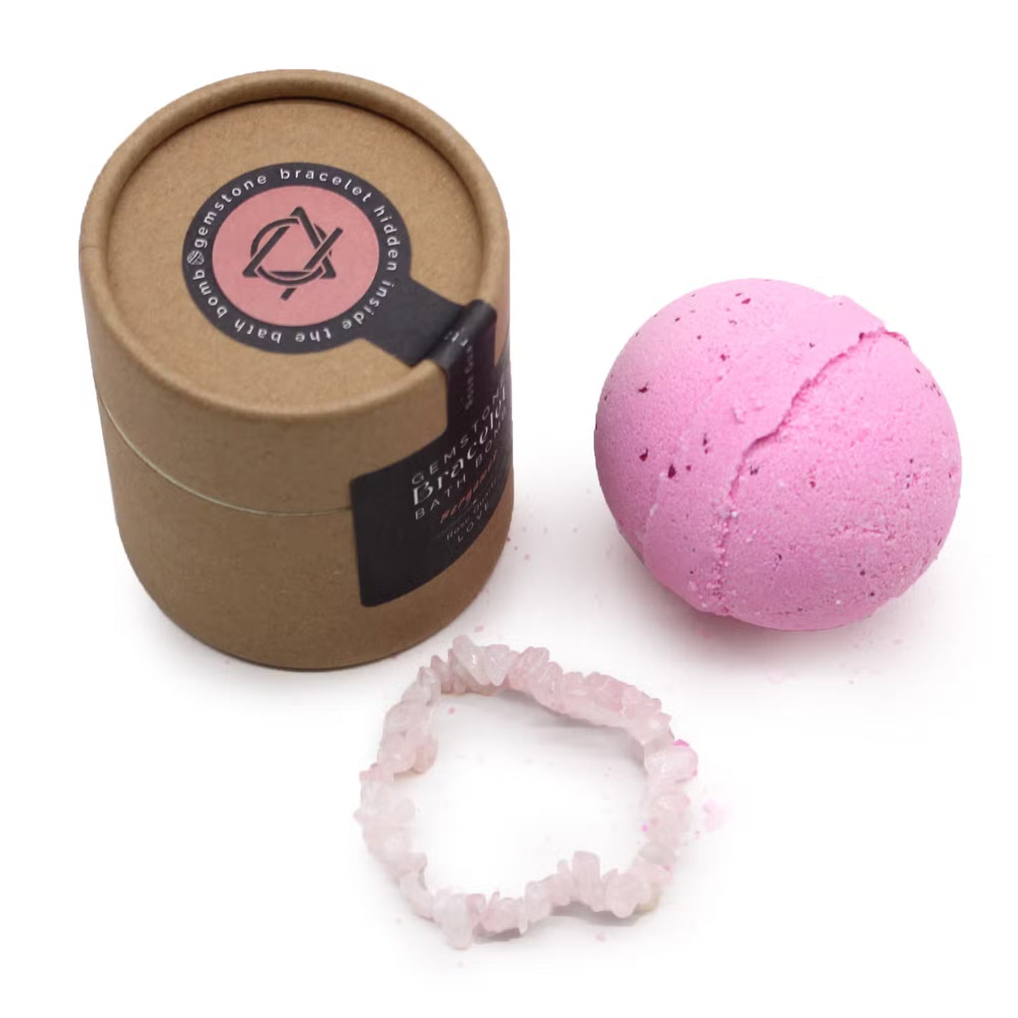 Gemstone Bracelet Bath Bomb Choice of 6 - Amethyst, Rose Quartz, Tiger Eye, Aventurine, Sodalite, White Jasper