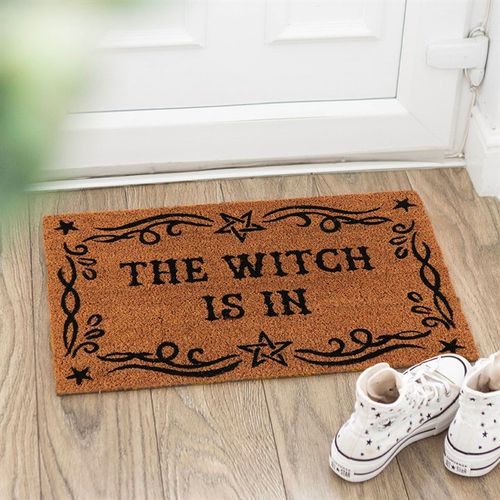 The Witch Is In Door Mat